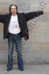 Whole Body Head Man T poses Casual Average Overweight Street photo references